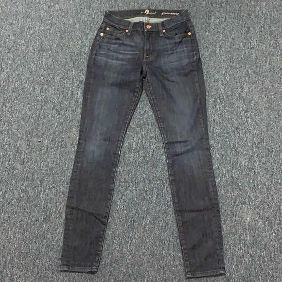 7 For All Mankind Low Rise Gwenevere Jeans size 24 - Picture 1 of 6